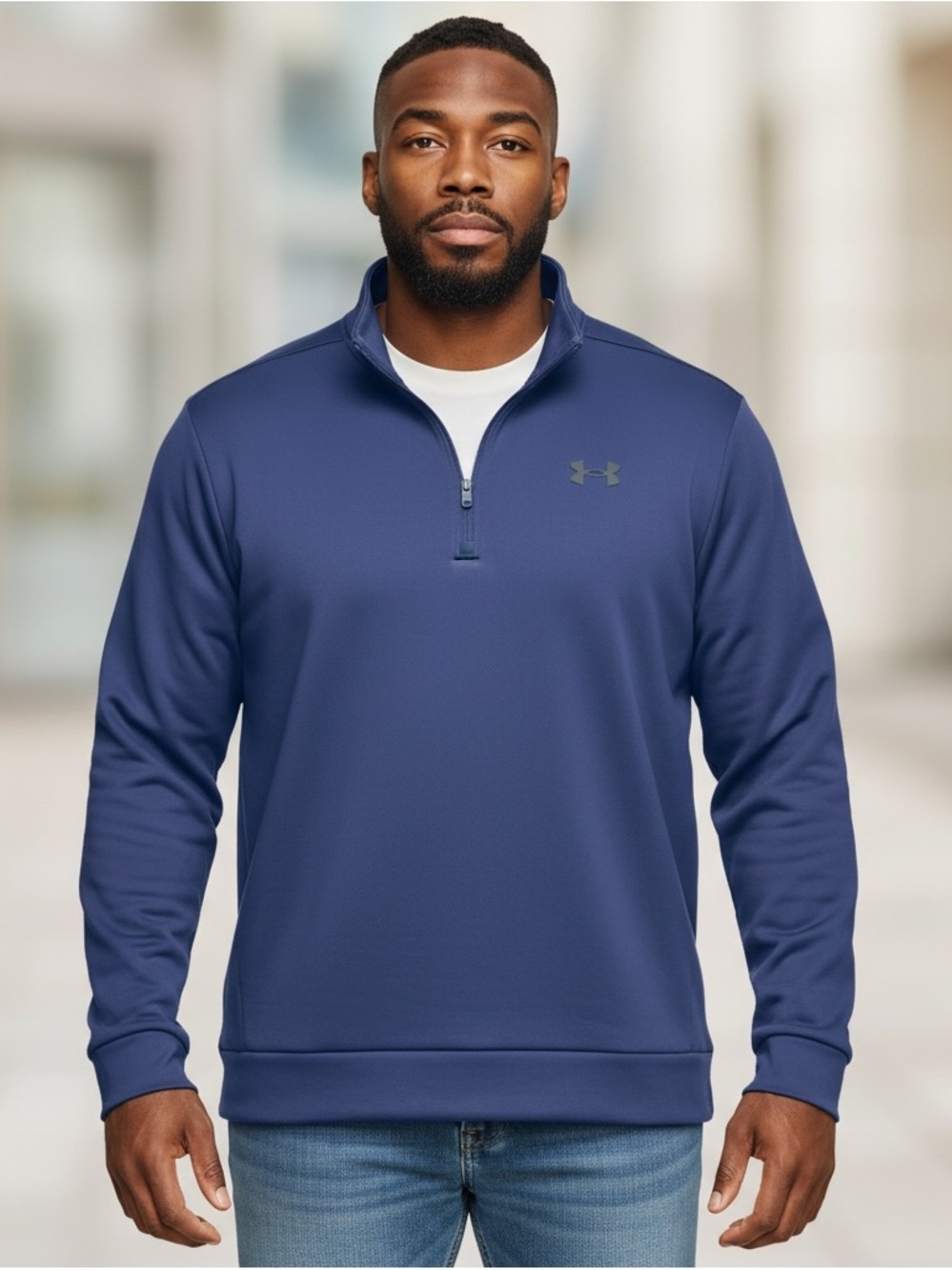 UNDER ARMOUR Men’s XXL Navy Blue 1/4 Zip Sweatshirt